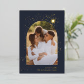 Stardouchekamfoto Folie Feestdagenkaart (Staand Voorkant)