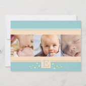 Stardust Baby Boy Birth Notice Aankondiging (Voorkant)