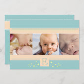 Stardust Baby Boy Birth Notice Aankondiging (Voorkant / Achterkant)