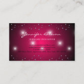 Stardust Bling Pink gemalen zilverdiamanten parels Visitekaartje (Achterkant)