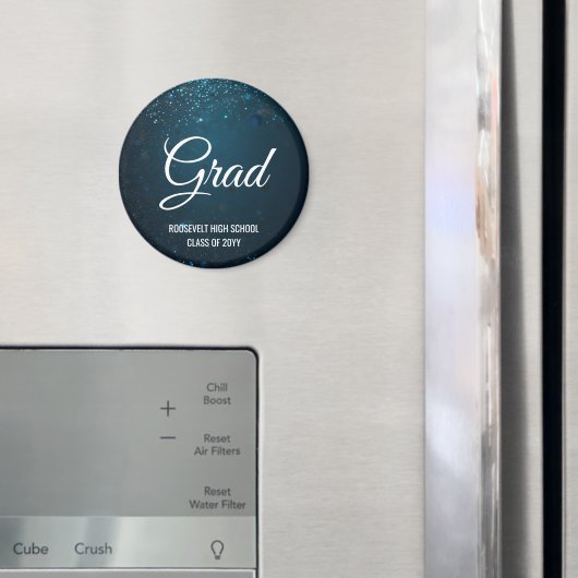 Stardust Blue Graduation Party Geheugen Magneet (Insitu (Koelkast))