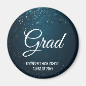 Stardust Blue Graduation Party Geheugen Magneet (Voorkant)