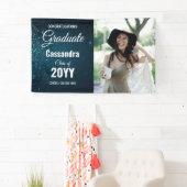Stardust Blue Modern Classic Foto Afstuderen Spandoek (Insitu)