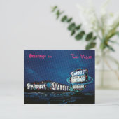 Stardust Casino  Las Vegas Neon Briefkaart (Staand voorkant)