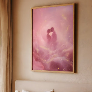 Stardust Embrace – Romantisch kosmisch ontwerp Poster