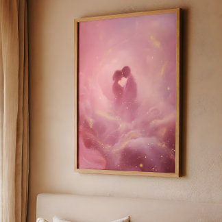 Stardust Embrace – Romantisch kosmisch ontwerp Poster