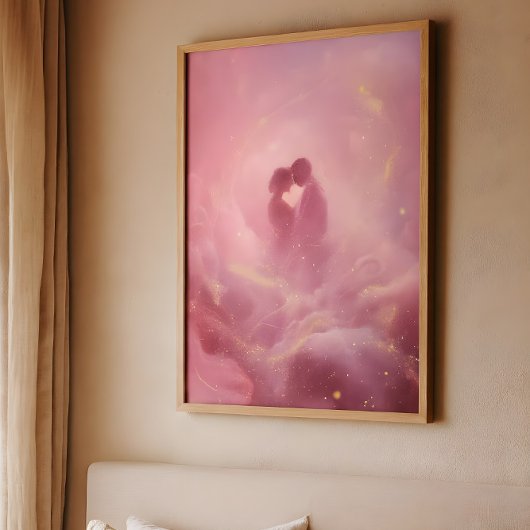 Stardust Embrace – Romantisch kosmisch ontwerp Poster