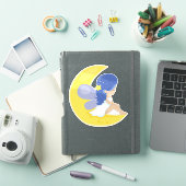 Stardust Fairy, luchtbelletje, vliegend op de maan Sticker (iPad Cover)