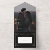 Stardust foto bruiloft uitnodigingen (Binnen)