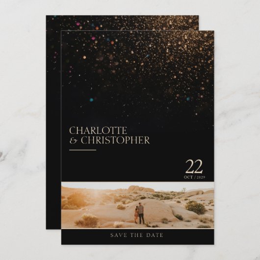 Stardust-foto Save The Date (Voorkant / Achterkant)