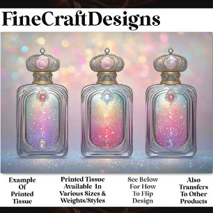 Stardust Glitter Parfumflessen AF5 Découpage Tissuepapier