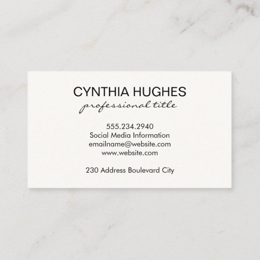 Stardust Glow | Leder Visitekaartje (Achterkant)