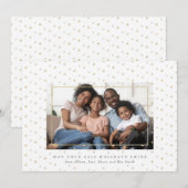 Stardust Gold Foil Foto Vakantie Kaart (Voorkant / Achterkant)