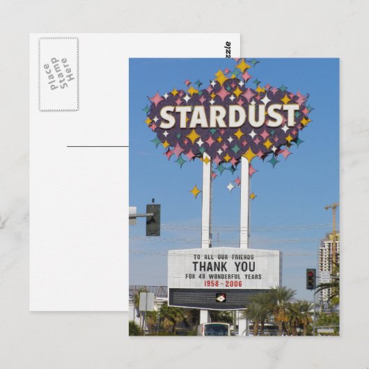 Stardust Las Vegas Marquee Briefkaarten (Voorkant / Achterkant)