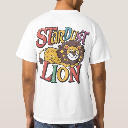 👕🦁 Stardust Lion T-Shirt Design 🦁👕 (Achterkant)