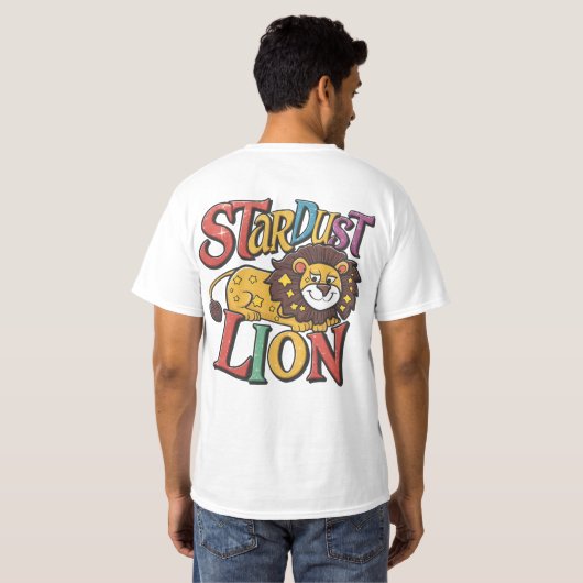 👕🦁 Stardust Lion T-Shirt Design 🦁👕 (Achterkant volledig)