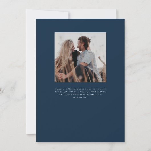 Stardust Monogram bruiloft uitnodigingen (Achterkant)