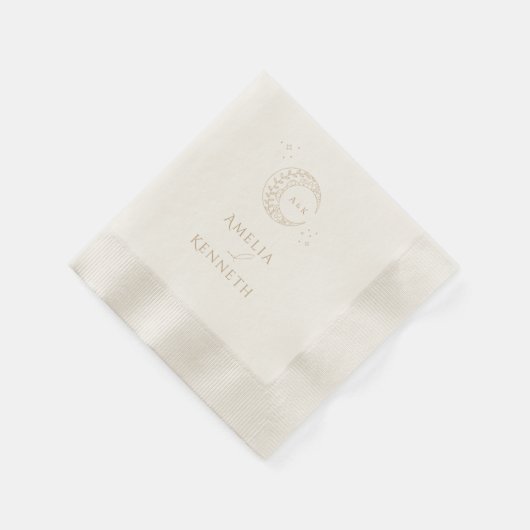 Stardust Monogram bruiloft uitnodigingen Servet (Hoek)