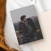 Stardust Monogram en foto bruiloft uitnodigingen