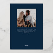 Stardust Monogram Gouden Folie Bruiloft Uitnodigin Folie Uitnodiging (Achterkant)