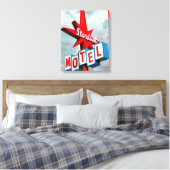 Stardust Motel Sign Canvas Afdruk (Insitu (Slaapkamer))