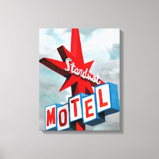 Stardust Motel Sign Canvas Afdruk (Voorkant)