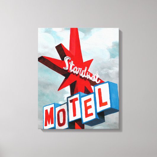 Stardust Motel Sign Canvas Afdruk (Voorkant)