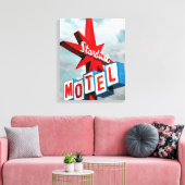 Stardust Motel Sign Canvas Afdruk (Insitu (Woonkamer))