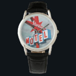Stardust Motel Sign Horloge<br><div class="desc">Stardust Motel Sign Artist: Naomi McCavitt</div>