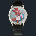 Stardust Motel Sign Horloge<br><div class="desc">Stardust Motel Sign Artist: Naomi McCavitt</div>