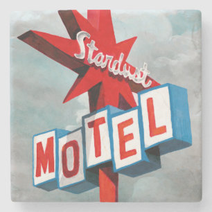 Stardust Motel Sign Stenen Onderzetter