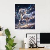 Stardust Paard Kosmische Beweging Poster (Thuiskantoor)