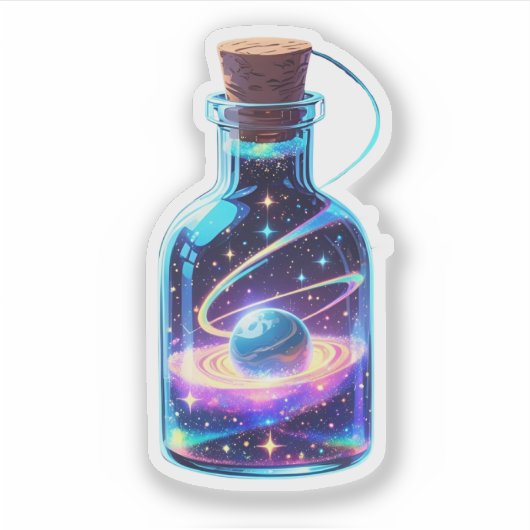 Stardust Potion Sticker: magisch en hemels ontwerp Sticker (Voorkant)