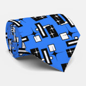 Stardust Retro Geometric Royal Tweezijdig Stropdas (Opgerold)