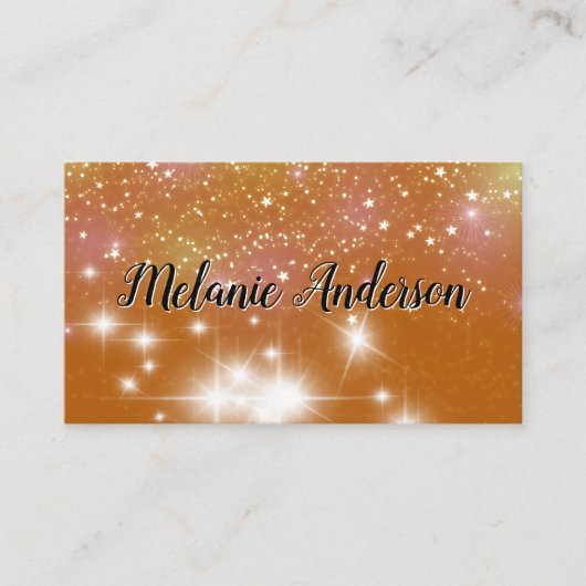 Stardust Sparkle Background Visitekaartje (Voorkant)