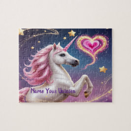 Stardust the Unicorn & Magical Glitter Heart Art Legpuzzel