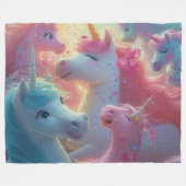 Stardust Unicorn Gala Fleece Deken (Voorkant (Horizontaal))