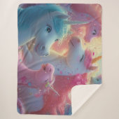 Stardust Unicorn Gala Sherpa Deken (Voorkant)