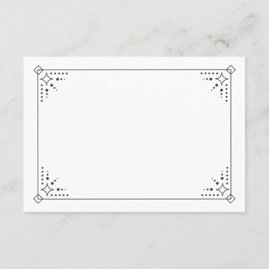 Stardust Wedding Informatiekaartje (Achterkant)