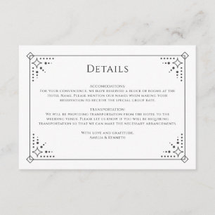 Stardust Wedding Informatiekaartje