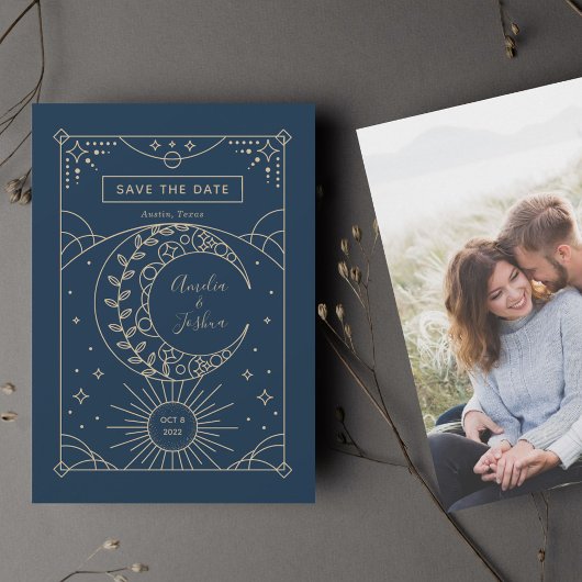 Stardust Wedding Photo Save the Date