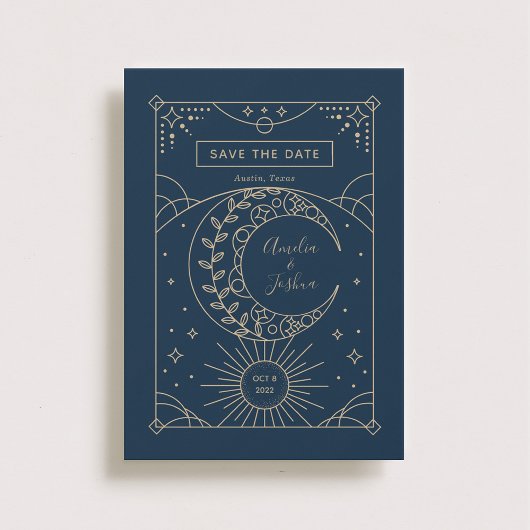 Stardust Wedding Photo Save the Date