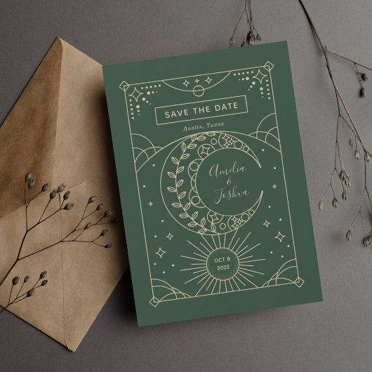 Stardust Wedding Photo Save the Date