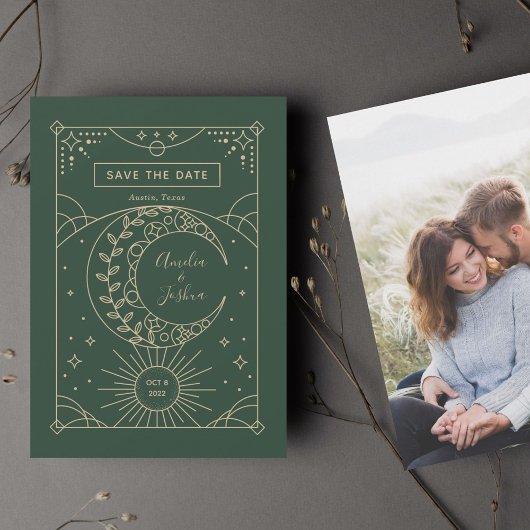 Stardust Wedding Photo Save the Date