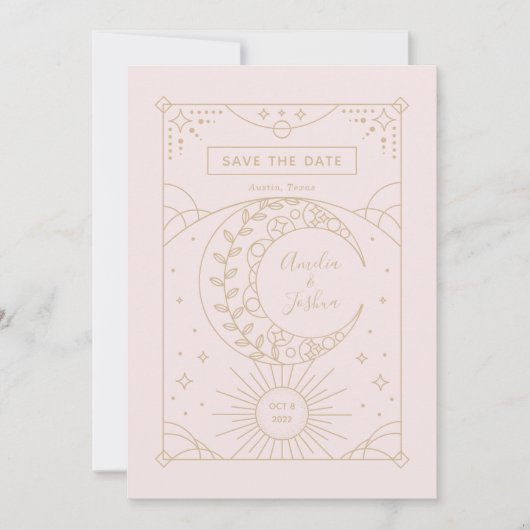 Stardust Wedding Photo Save the Date (Voorkant)