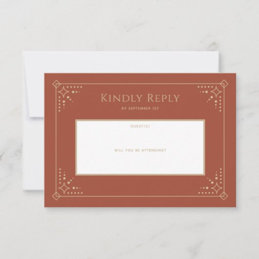 Stardust Wedding RSVP-kaart RSVP Kaartje (Voorkant)