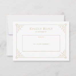Stardust Wedding RSVP-kaart RSVP Kaartje