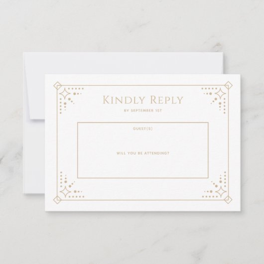 Stardust Wedding RSVP-kaart RSVP Kaartje (Voorkant)