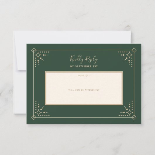 Stardust Wedding RSVP-kaart RSVP Kaartje (Voorkant)