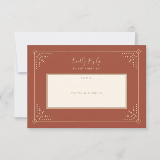 Stardust Wedding RSVP-kaart RSVP Kaartje (Voorkant)
